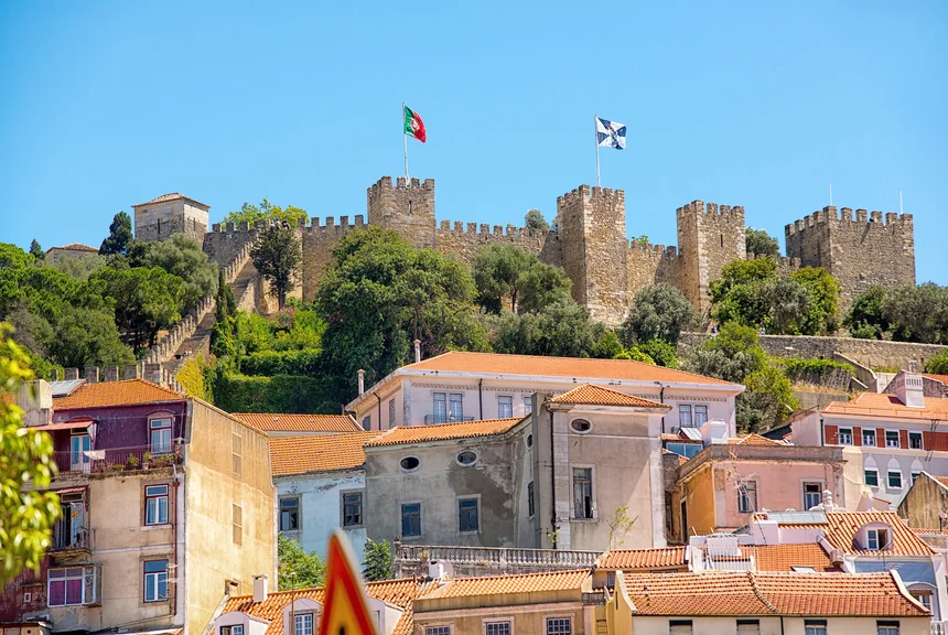 Hrad Castelo de Sao George Lisabon Hrad Castelo de Sao George Lisabon